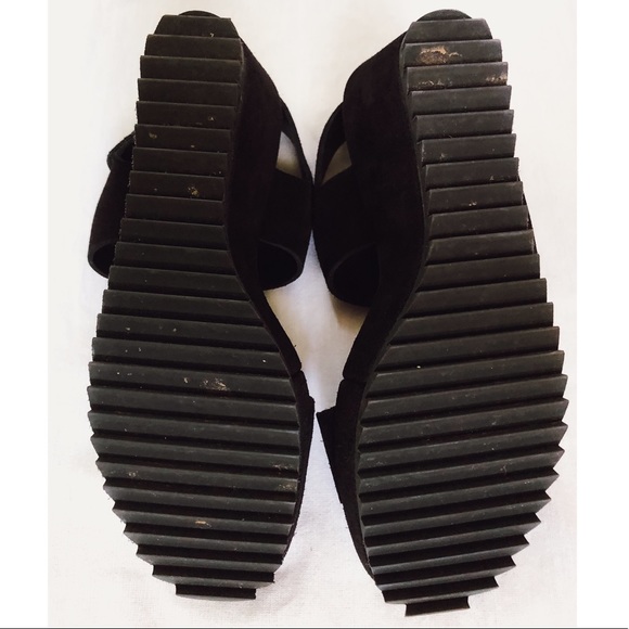 Pedro García Fiona Wedge Sandal Black Suede 36.5 - Picture 13 of 16